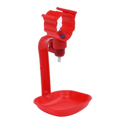 Пластиковая ниппельная поилка для птицы и курицы с чашкой